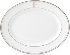 Federal Platinum Monogram Oval Platter, Block Letters