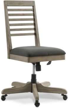 Ridgeway Home Office Mobile Slat Back Desk Chair, Created for Macy's