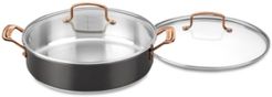 Onyx Black & Rose Gold 5-Qt. Casserole & Cover, Created for Macy's