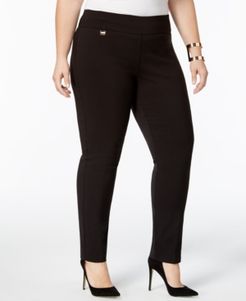 Plus & Petite Plus Size Tummy-Control Pull-On Skinny Pants, Created for Macy's