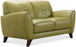 Myia 62" Leather Loveseat, Created for Macy's