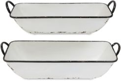 Studio Decorative Metal Containers, Set of 2