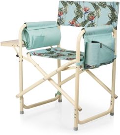 Oniva by Picnic Time Light Blue Outdoor Directors Folding Chair