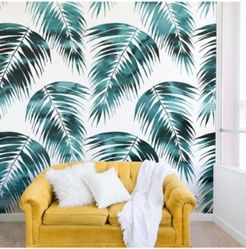 Schatzi Brown Maui Palm Green and White 8'x8' Wall Mural