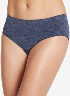 Smooth and Shine Seamfree Heathered Hipster Underwear 2187, available in extended sizes