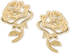 Children's Belle Rose Stud Earrings in 14k Gold