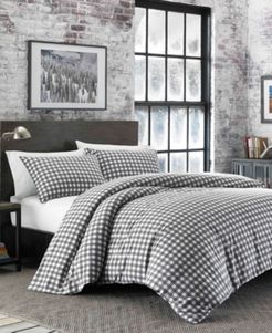 Preston Full/Queen Dark Grey Flannel Comforter Set