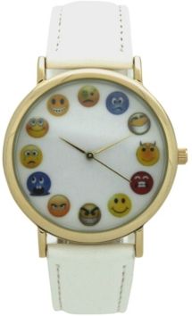 Emoji Leather Strap Watch