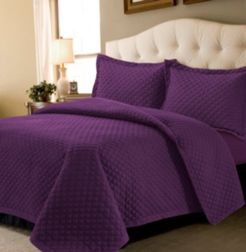 Brisbane Microfiber Solid Oversized Twin Quilt Set