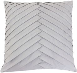 James Pleated Velvet Pillow, 20" x 20"