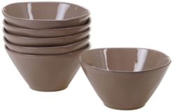 Certified International Harmony Solid Color - Taupe 6-Pc. Ice Cream Bowl