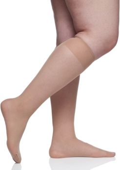 Plus Size Day Sheer Knee High Socks 6451