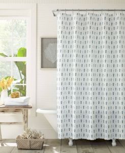 Tommy Bahama Pineapple Pinstripe 100% Cotton Shower Curtain Bedding