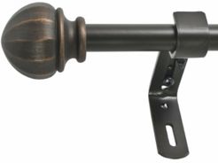 Montevilla 5/8-Inch Facet Ball Telescoping Curtain Rod Set, 26 to 48-Inch, Vintage Bronze