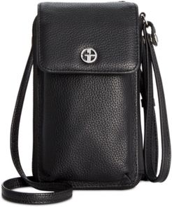 Softy Leather Tech Crossbody Wallet, Created for Macy's