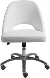 Teague Low Back Office Chair with Polished Aluminum Base