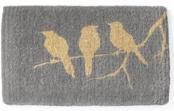 Doormat Birds On Branch Size 18" x 30", Extra Thick Handwoven, Durable Bedding