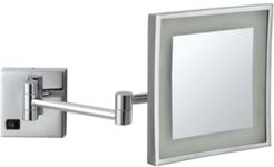 Glimmer Square Wall-Mounted Led 3x Makeup Mirror Bedding