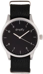 Quartz The 5600 Black Dial, Genuine Black Leather Watch 40mm