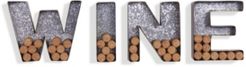 Danya B. Wall Mount "Wine" Letter Set Cork Holder - Galvanized Sheet Metal