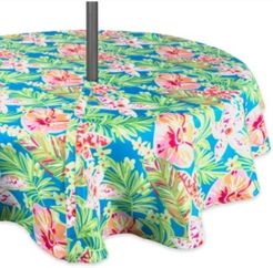 Summer Floral Outdoor Table cloth with Zipper 60" Round