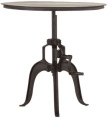 Artezia Adjustable Crank Iron Side Table with Matte Finish - 30" x 30" x 30"