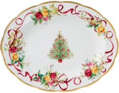 Old Country Roses Holiday Oval Platter