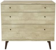 Mid-Century Wood 3 Drawer Dresser