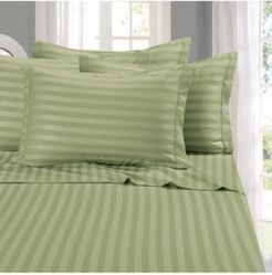 6-Piece Luxury Soft Stripe Bed Sheet Set Queen Bedding