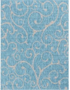 Pashio Pas7 Light Aqua 9' x 12' Area Rug