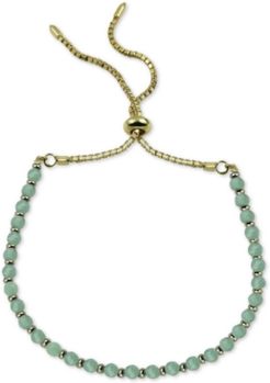 Aqua Chalcedony Bolo Bracelet (Also in Onyx)