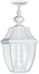 Monterey 3-Light White Outdoor Chain Lantern