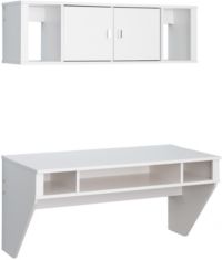 Designer Floating Desk Hutch Set