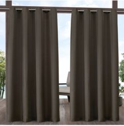 Indoor/Outdoor Solid Cabana Grommet Top Curtain Panel Pair, 54" x 96"