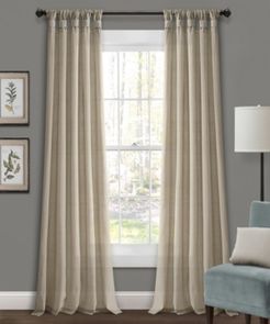 Burlap 45" x 84" Knotted Tab Top Curtain Set