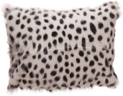 Goat Fur Bolster Spotted 20" x 12"