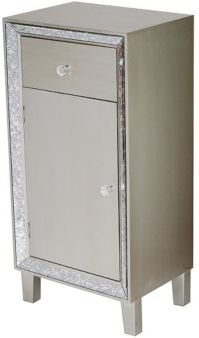 Heather Ann Avery Mirrored Accent Cabinet with Drawer