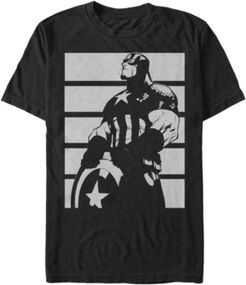 Captain America Contrast Portrait Short Sleeve T-Shirt