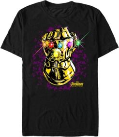 Avengers Infinity War Purple Splatter Gauntlet Short Sleeve T-Shirt