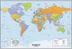 World Map Dry Erase Peel and Stick Giant Wall Decals