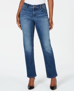 Inc Curvy-Fit Straight-Leg Jeans with Tummy Control, Created for Macy's