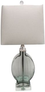 Glass Table Lamp with Crystal Base