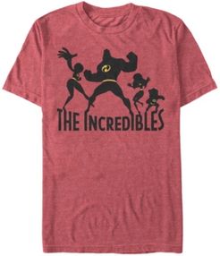Disney Pixar Men's Incredibles Family Silhouette Short Sleeve T-Shirt