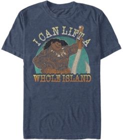 Disney Men's Moana I Can Lift a Whole Island Short Sleeve T-Shirt