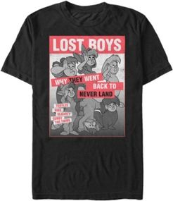 Disney Men's Peter Pan Lost Boys Classic Group Shot Poster Short Sleeve T-Shirt