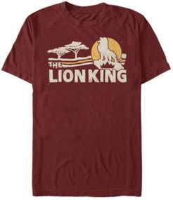 Disney Men's The Lion King Live Action Savannah Sunset Poster Short Sleeve T-Shirt