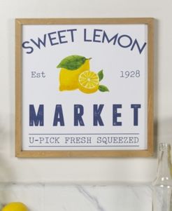 Vip Home International Wood "Lemon Market" Sign