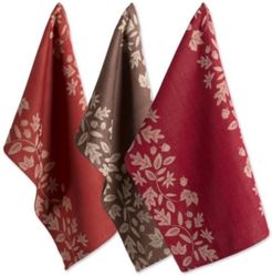 Assorted Fall Harvest Vine Jacquard Dishtowel Set