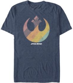 Classic Rainbow Striped Rebel Logo Short Sleeve T-Shirt