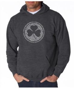 Word Art Hoodie - Irish Eyes Clover